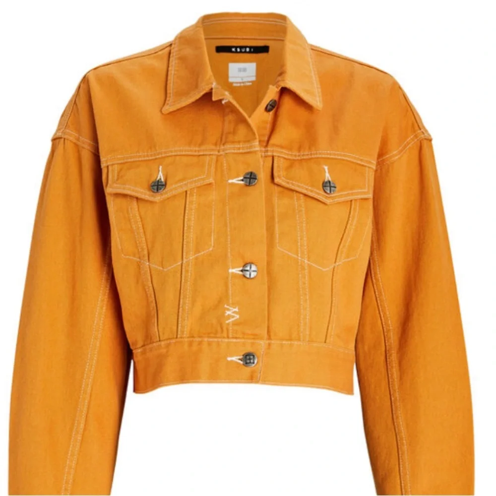Ksubi World Tour Collection Billie Cropped 80’s Style Denim Jacket Size XS - Picture 3 of 13